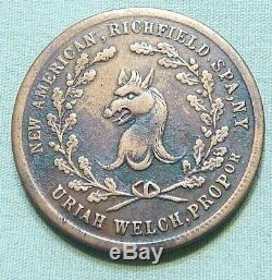 Rare 1850's Pre Civil War Token With Griffin Image Uriah Welch, NY Item 637