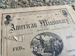 Rare 1861 Civil War Era American Missionary Anti-Slavery Abolitionist Magazine