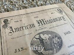 Rare 1862 Civil War Era American Missionary Anti-Slavery Abolitionist Magazine