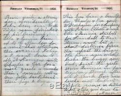 Rare 1874 Handwritten Post CIVIL War Diary Much Sickness Hamlin Monroe Ny