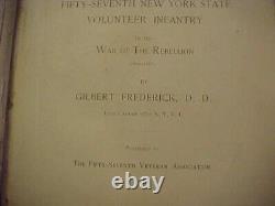 Rare Book! The 57th New York Volunteers by Gilbert Frederick 1895 1st ed