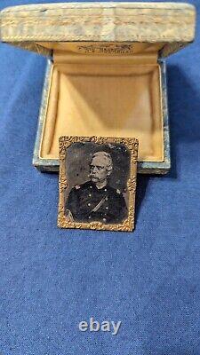 Rare Civil War Miniature Tintype Colonel James H. Perry 1862 NY Infantry Soldier
