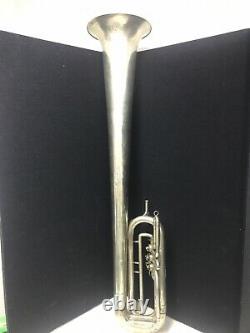 Rare Civil War Over-The-Shoulder Bass Saxhorn by C. A. Zoebisch & Sons NY c. 1860