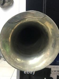 Rare Civil War Over-The-Shoulder Bass Saxhorn by C. A. Zoebisch & Sons NY c. 1860