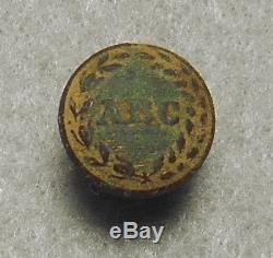 Rare Civil War Relic Albany Burgess Corps New York Militia Cuff-Size Button
