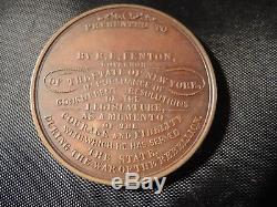 Rare Civil War State of New York medal presented by R. E. Fenton governor