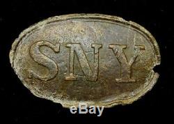 Rare Dug CIVIL War Sny State Of New York Belt Buckle Great Collectors Item