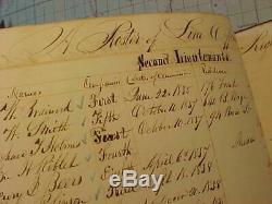 Rare Pre CIVIL War 1827 / 1841 27th Regiment Ny Bylaw / Roster / Signatures Book