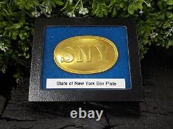 Rare Vintage Antique Civil War Style Relic State of New York Box Plate