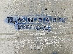 Rare and Early H&G Nash Utica NY Stoneware Salt Glazed Crock Pre Civil War