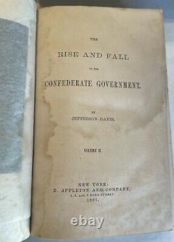 Rise And Fall Of The Confederate Government -J. Davis 2 Vol Civil War 1881