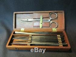S38 antique civil war surgical instrument makers kit Reyenders Co NY complete