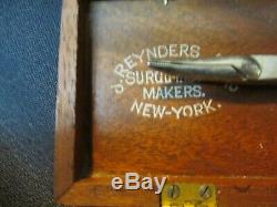 S38 antique civil war surgical instrument makers kit Reyenders Co NY complete