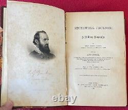 STONEWALL JACKSON A MILITARY BIOGRAPHY by JOHN ESTEN COOKE 1876 with ENGRAVINGS