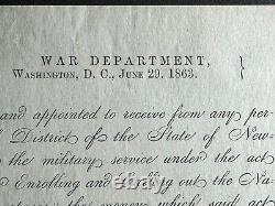SW Peabody Livingston County NY Civil War Draft Commutation Documents (2) 25th