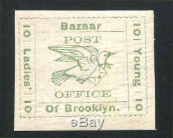 Sanitary Fair Civil War 1863 WV7 10¢ Green Brooklyn New York VF CV $1100.00
