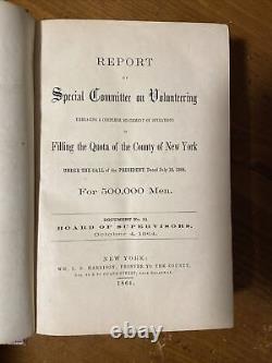Scarce 1864 Filling the Quota of the County of New York Civil War