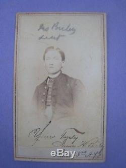 Signed Ided Civil War Officer CDV, 3rd New York Cavalry, 1st Lt. James H. Bailey