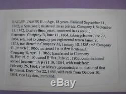 Signed Ided Civil War Officer CDV, 3rd New York Cavalry, 1st Lt. James H. Bailey