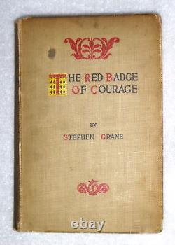 Stephen Crane THE RED BADGE OF COURAGE hardback 1st ed/ 2nd print 1896