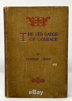 Stephen Crane The Red Badge of Courage HC 1st Civil War Literature NR