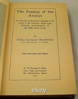 THE PASSING OF THE ARMIES Joshua L. Chamberlain 1st Ed. 1915 Civil War Military