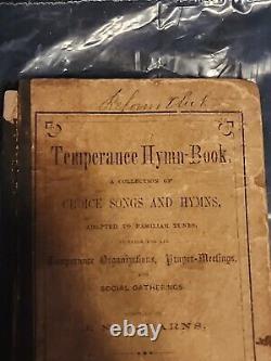 Temperance Hymn Book 1874 J. N. Stearns Rare Civil War Era Hymn Book? Antique