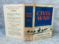 The Civil War 3 Volume Set by Shelby Foote 1958 1974 1st Editions