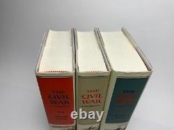 The Civil War. A Narrative By Shelby Foote. Random House. 3 Vol. Set. EX (PC)