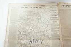 The New York Herald 1864 Newspaper Civil War Era Grant Taking Richmond Map