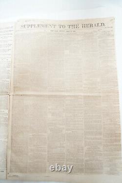 The New York Herald 1864 Newspaper Civil War Era Grant Taking Richmond Map