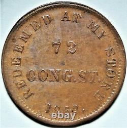 Troy New York Charles Babcock Civil War Store Card Token NY 890A-2a Jeweller