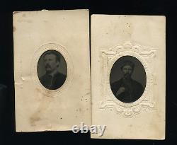 Two Tintypes of the Same Man 1860s / Civil War Era