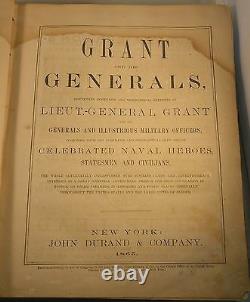 U S GRANT AND HIS GENERALS 1865 Civil War Portraits Bios. And Vintage ads Scarce