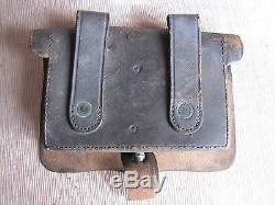 US Civil War Infantry Cartridge Box-Small Ammo Pouch-J. E. Condict New York