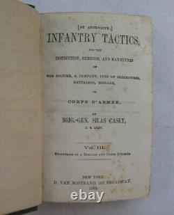 US Military History Civil War Infantry Tactics Silas Casey Illus. Plates V3 1862