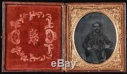 Union Civil War Soldier Ambrotype 1/6th plate 9th New York Hawkins Zouaves