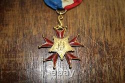 United States Civil War Veterans Medal GAR Dept. NY GAR 140 5 point ribbon gold