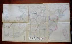United States Pre-Civil War California New York 1860 Blackie three sheet map