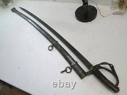 Us CIVIL War Import Heavy Cavalry Sword & Scabbard Marked Tiiffany & Co New York