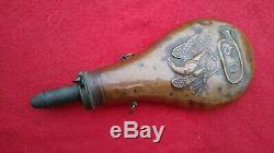 Us Rifleman Flask Marked Dingee New York Dated 1832 Bugle Eagle Flask CIVIL War