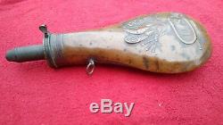 Us Rifleman Flask Marked Dingee New York Dated 1832 Bugle Eagle Flask CIVIL War