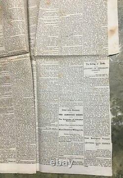 Utica NY LINCOLN ASSASSINATION April 28 1865 Booth dead Oneida County Civil War