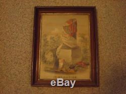 Very Rare framed Civil War Memorial Lithograph by C A David Cosack Co Buffalo NY