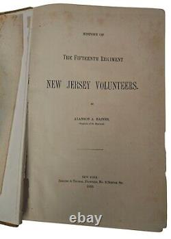 Vintage 1883 Civil War Fifteenth Regiment New Jersey Volunteers History HC Book