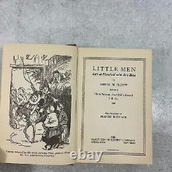 Vintage 1928 1st Edition Little Men Louisa M Alcott HC Saalfield Illustrated