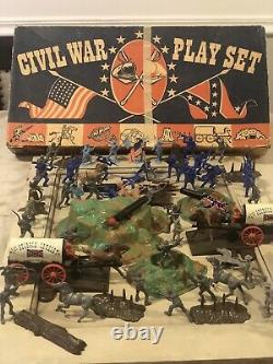 Vintage Civil War Play Set No 811 T. Cohn Inc Brooklyn NY battleground