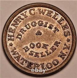 Waterloo, New York Henry Welles Civil War Store Card Token NY 940A-1a #2