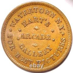 Watertown New York Harts Arcade Gallery Civil War Store Card Token NY 945A-1a #2