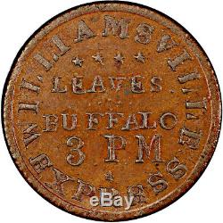 Williamsville New York Express Railroad Buffalo Civil War Token PCGS MS64 Bowers